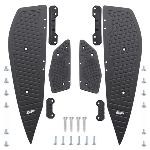 GP Kompozit Yamaha XMAX 250-400 2018-2022 Uyumlu Basamak Alüminyum Siyah