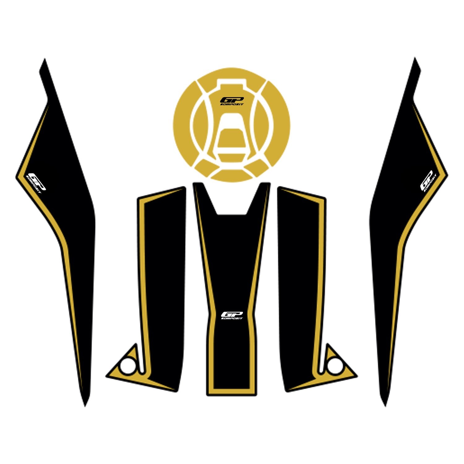 GP Kompozit Zontes ZT368T-G 2026 Uyumlu Tank Pad Bronz
