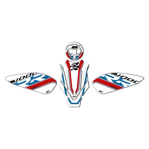 GP Kompozit BMW M 1000 RR 2021-2024 Uyumlu Tank Pad Seti Beyaz