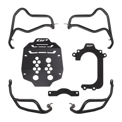 GP Kompozit Honda CRF250/300 Rally 2023-2025 Uyumlu Motor Koruma Demiri Seti Siyah