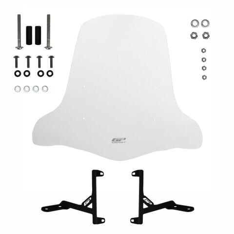 GP Kompozit Scooter Universal Elcikli Ön Cam Şeffaf