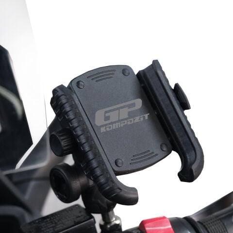GP Kompozit Honda Forza 250 2018-2026 Uyumlu Titreşim Modüllü Telefon Tutucu Siyah
