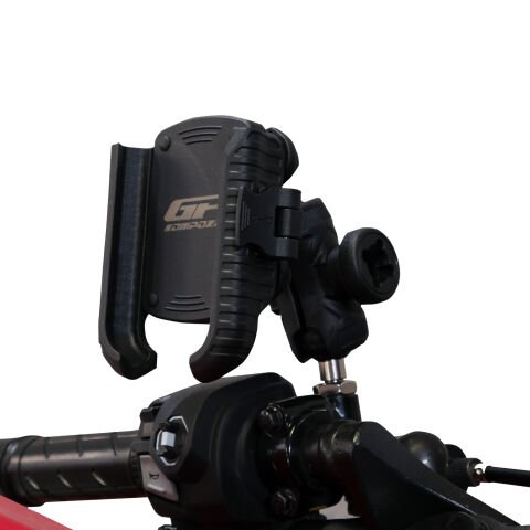 GP Kompozit Honda CBR500R 2018-2026 Uyumlu Titreşim Modüllü Telefon Tutucu Siyah