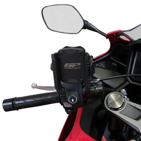 GP Kompozit Honda CBR500R 2018-2026 Uyumlu Titreşim Modüllü Telefon Tutucu Siyah