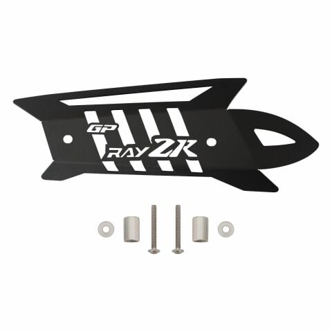 GP Kompozit Yamaha RayZR 2024 Uyumlu Egzoz Koruma Kapağı Siyah