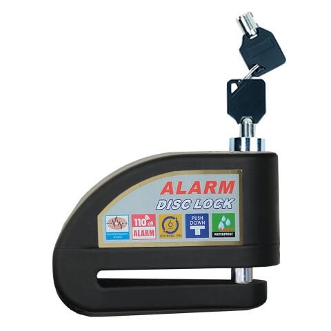 GP Kompozit DSK004 Universal Alarmlı Motosiklet Disk Kilidi Siyah