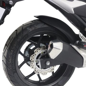 GP Kompozit Honda NC 700 X-S / NC 750 X-S 2012-2025 Uyumlu Zincir Korumalı Uzun Arka Çamurluk Siyah