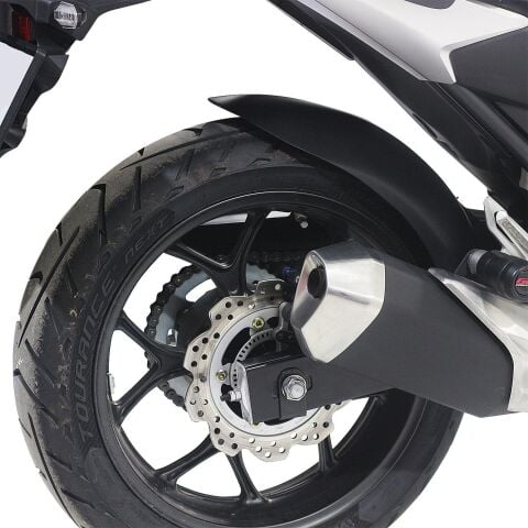 GP Kompozit Honda NC 700 X-S / NC 750 X-S 2012-2025 Uyumlu Zincir Korumalı Uzun Arka Çamurluk Siyah