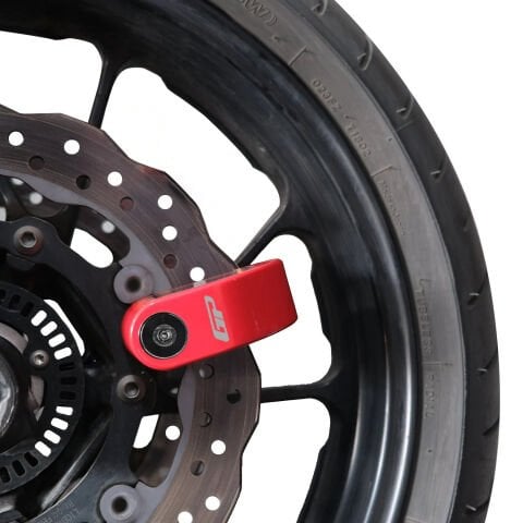 GP Kompozit DSK004 Universal Alarmlı Motosiklet Disk Kilidi Kırmızı
