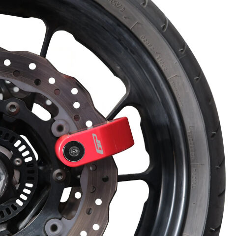 GP Kompozit DSK004 Universal Alarmlı Motosiklet Disk Kilidi Kırmızı