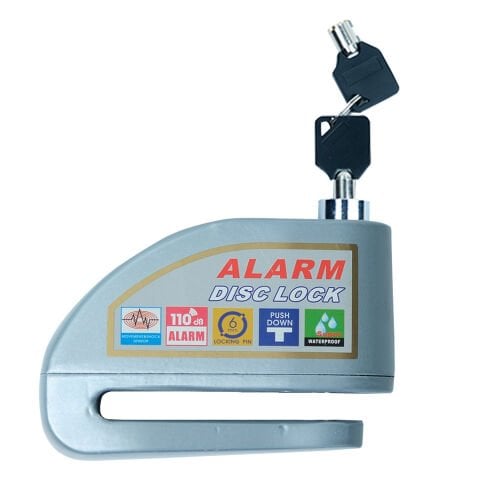 GP Kompozit DSK004 Universal Alarmlı Motosiklet Disk Kilidi Gri