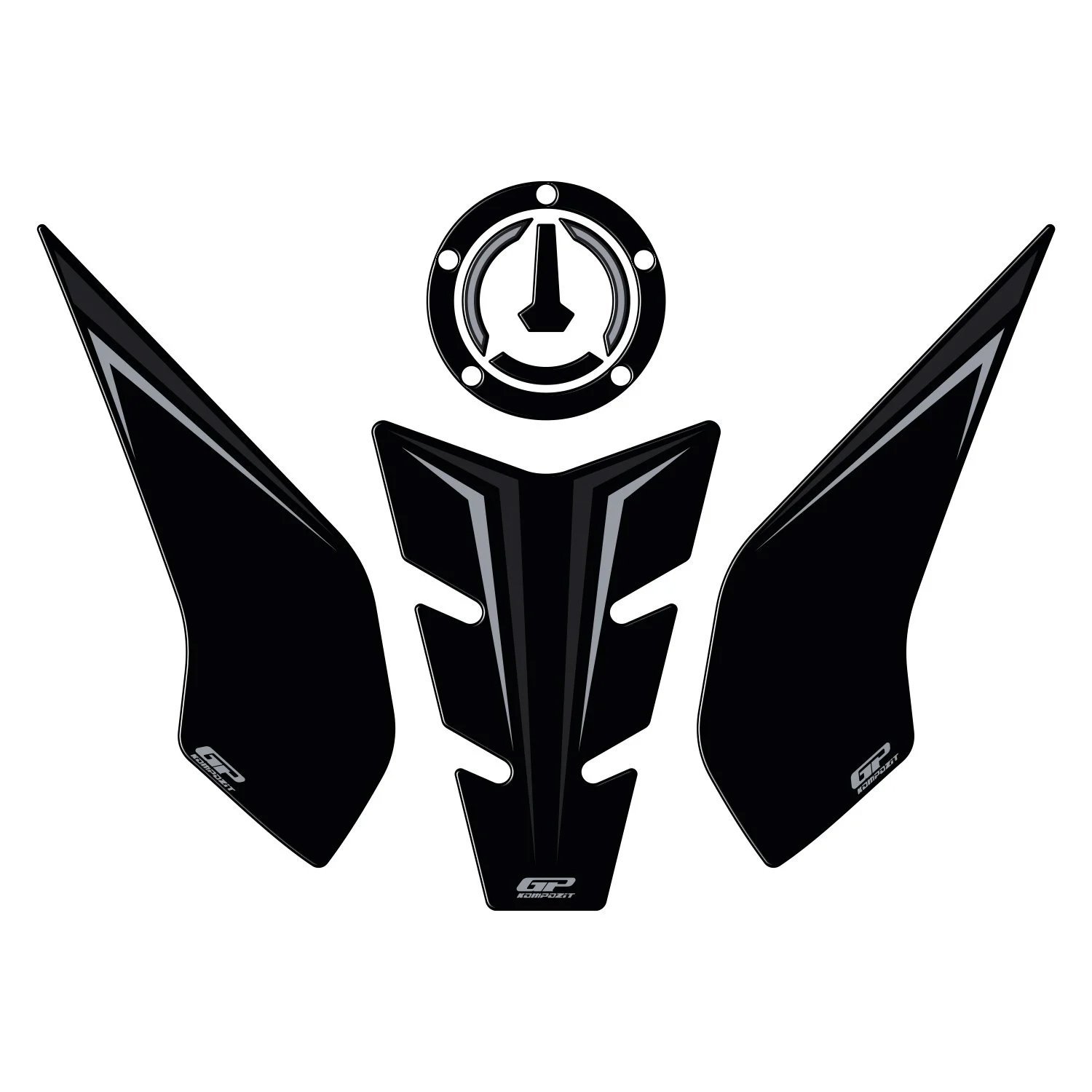 GP Kompozit QJ MOTOR SRK 400 RR 2023-2024 Uyumlu Tank Pad Siyah