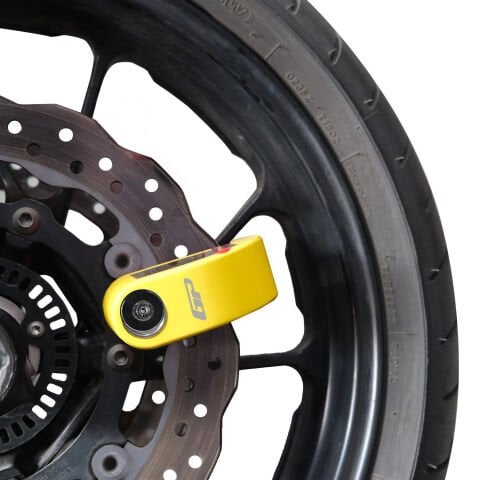 GP Kompozit DSK004 Universal Alarmlı Motosiklet Disk Kilidi Sarı