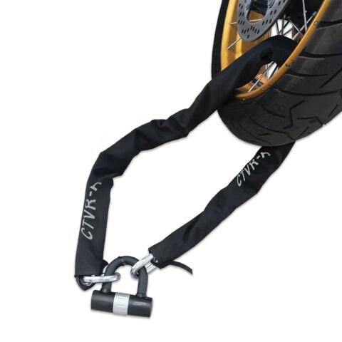 GP CTVR-A Universal 1.5 mt 10 mm Kesilmez Motosiklet Zinciri ve Kilidi