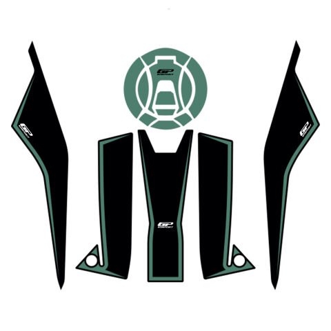 GP Kompozit Zontes ZT368T-G 2026 Uyumlu Tank Pad Yeşil