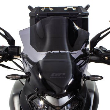 GP Kompozit Bajaj Dominar 250 / 400 2017-2024 Uyumlu Kısa Ön Cam Siyah 37 cm