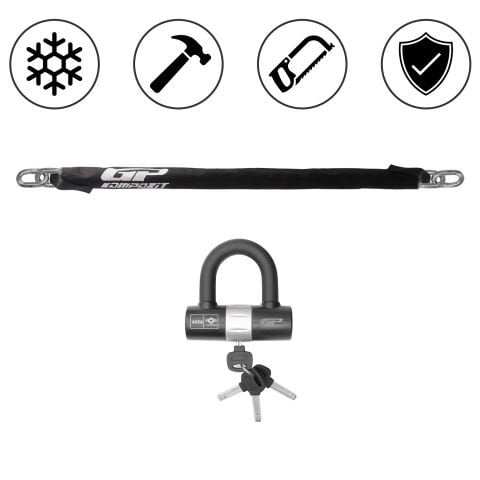 GP Kompozit Universal 2 mt 13 mm Motosiklet Zinciri ve Kilidi
