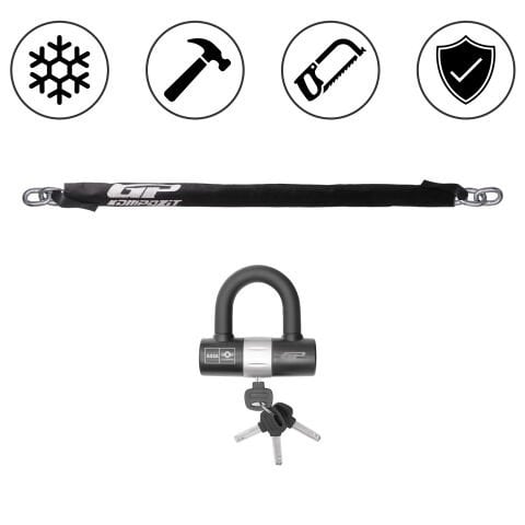 GP Kompozit Universal 1.5 mt 10 mm Motosiklet Zinciri ve Kilidi