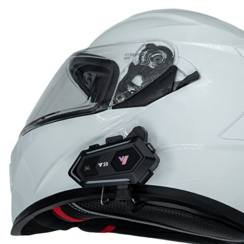 GP KATJMER Y20 Bluetooth 5.3 RGB Işıklı IPX6 Motosiklet Kask Kulaklığı Intercom
