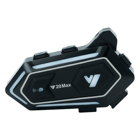 GP KATJMER Y20 MAX Bluetooth 5.3 300M Çift Yönlü RGB Işıklı Motosiklet Kask Kulaklığı Intercom