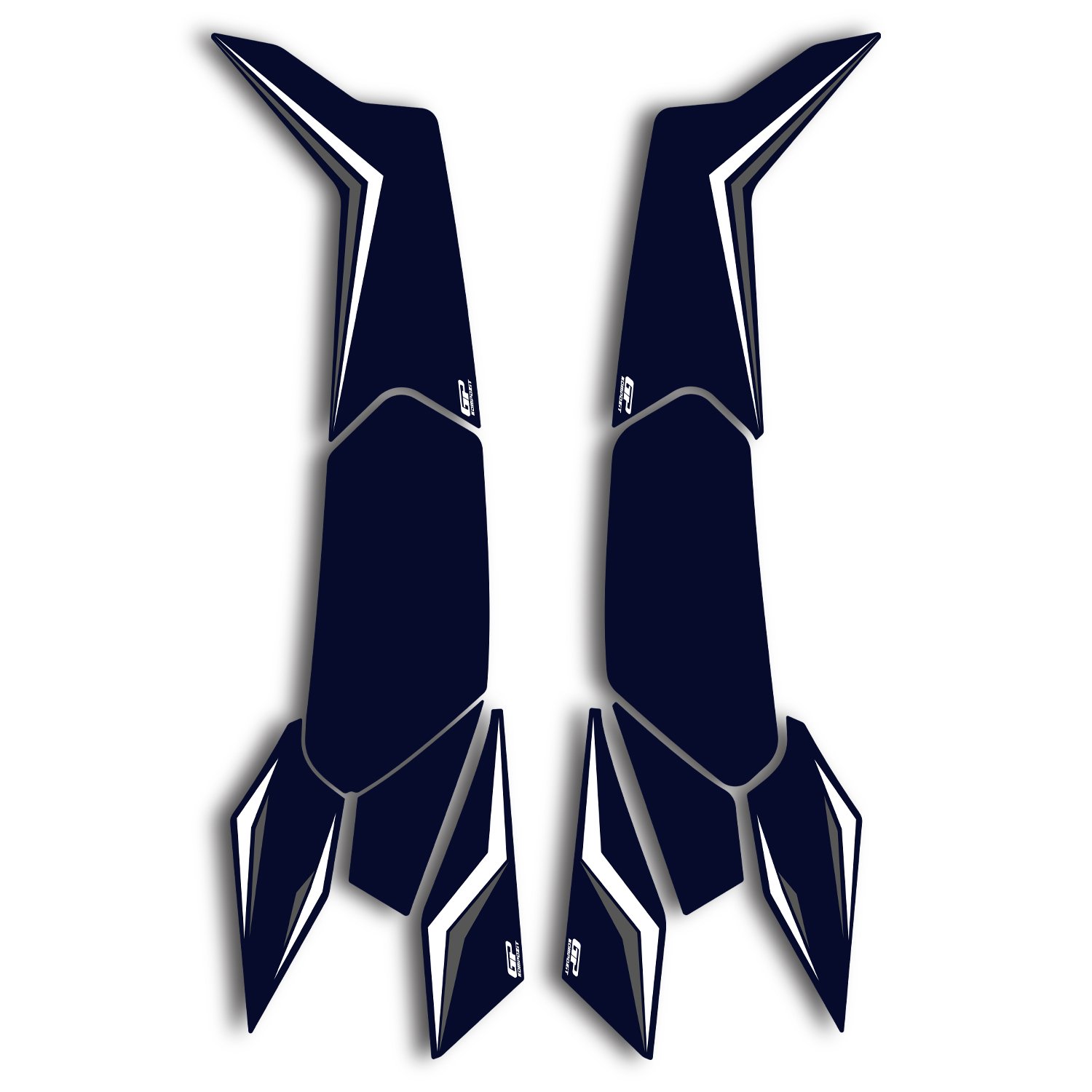 GP Kompozit Honda PCX 125 / 150 2025 Uyumlu Yan Alt Ayak Pad Mavi