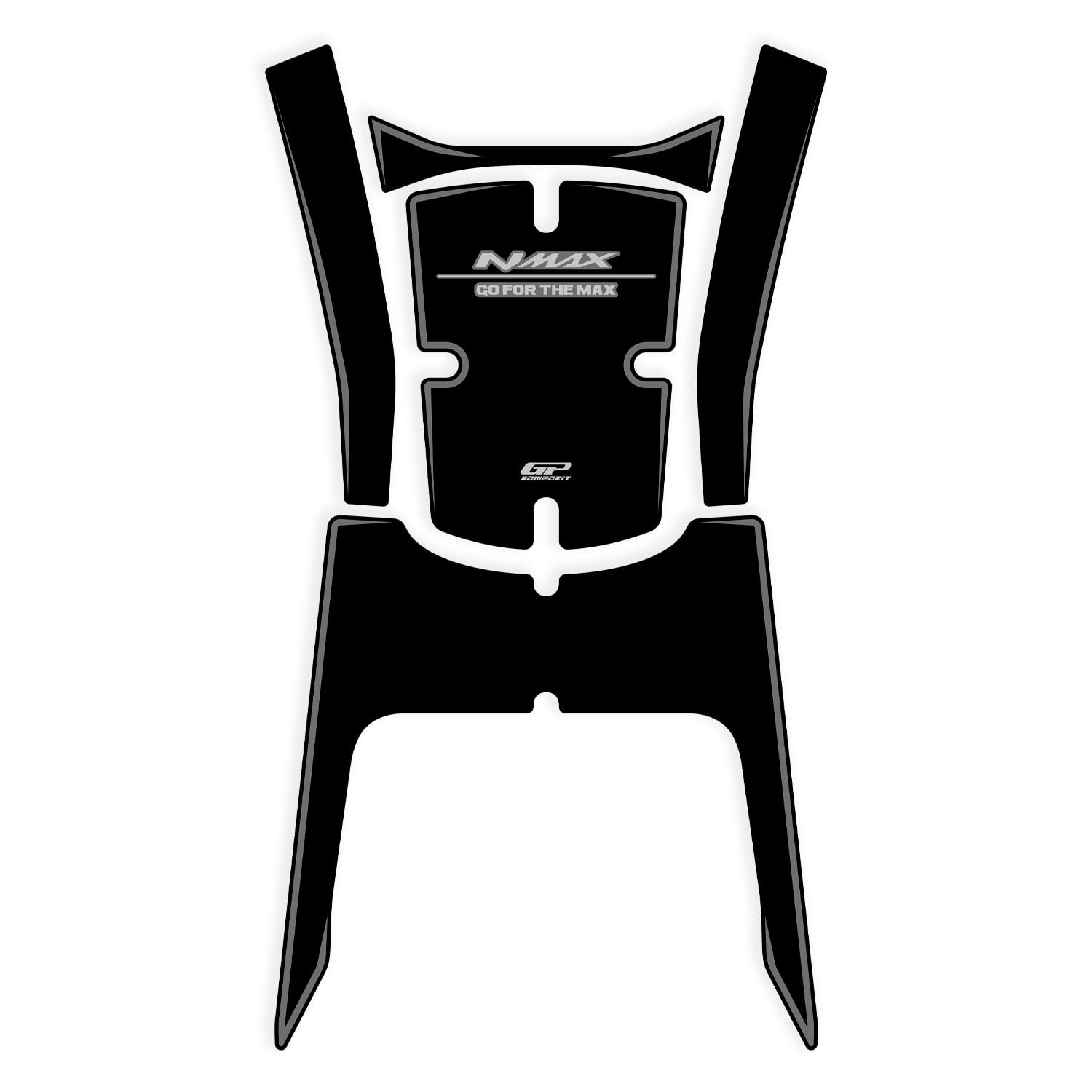 GP Kompozit Yamaha NMAX 125 / 155 2025-2026 Uyumlu Tank Pad Gri