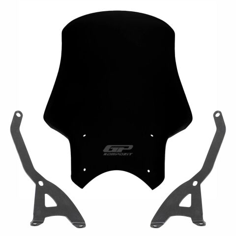 GP Kompozit Benelli Leoncino 2019-2020 Uyumlu Ön Cam Siyah