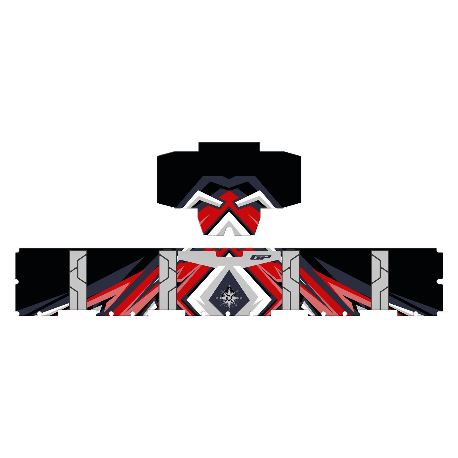 GP Kompozit DSN10 37 lt Alüminyum Motosiklet Çanta Uyumlu Sticker