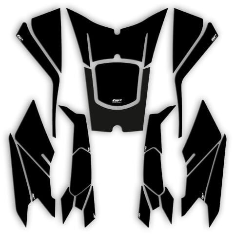 GP Kompozit Honda PCX 125 / 150 2025 Uyumlu Full Tank Pad Seti Siyah