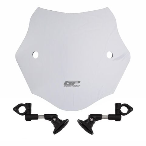 GP Kompozit Mondial 125 Drift L 2011-2023 Uyumlu Kısa Ön Cam Şeffaf