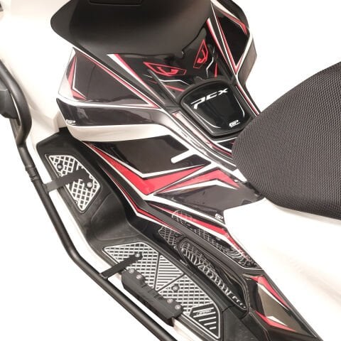 GP Kompozit Honda PCX 125 / 150 2025 Uyumlu Full Tank Pad Seti Kırmızı