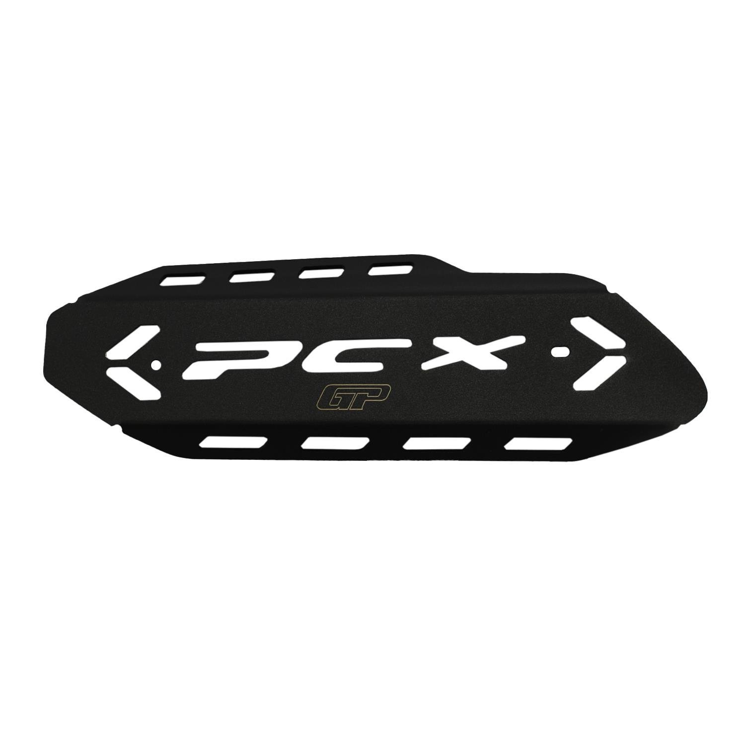 GP Kompozit Honda PCX 125 / 150 2018-2025 Uyumlu Egzoz Koruma Kapağı Siyah