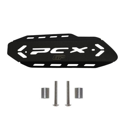 GP Kompozit Honda PCX 125 / 150 2018-2025 Uyumlu Egzoz Koruma Kapağı Siyah