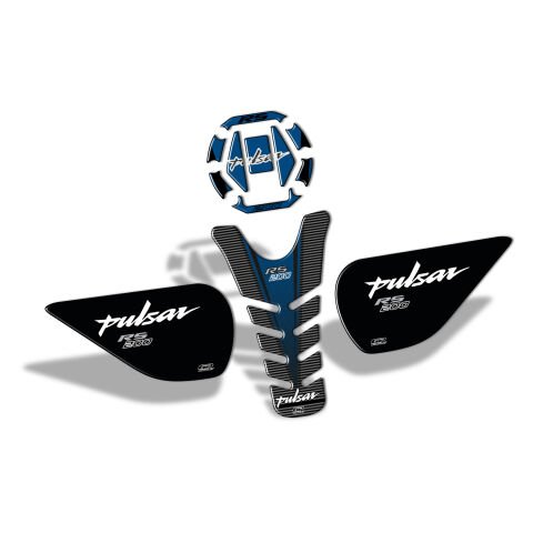 GP Kompozit Bajaj RS 200 2015-2020 Uyumlu Tank Pad Seti Mavi