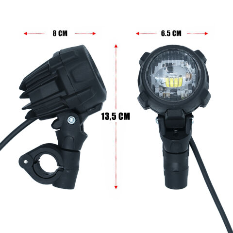GP Kompozit SFR002 Medium Universal Çakarsız Motosiklet Sis Farı Seti Siyah