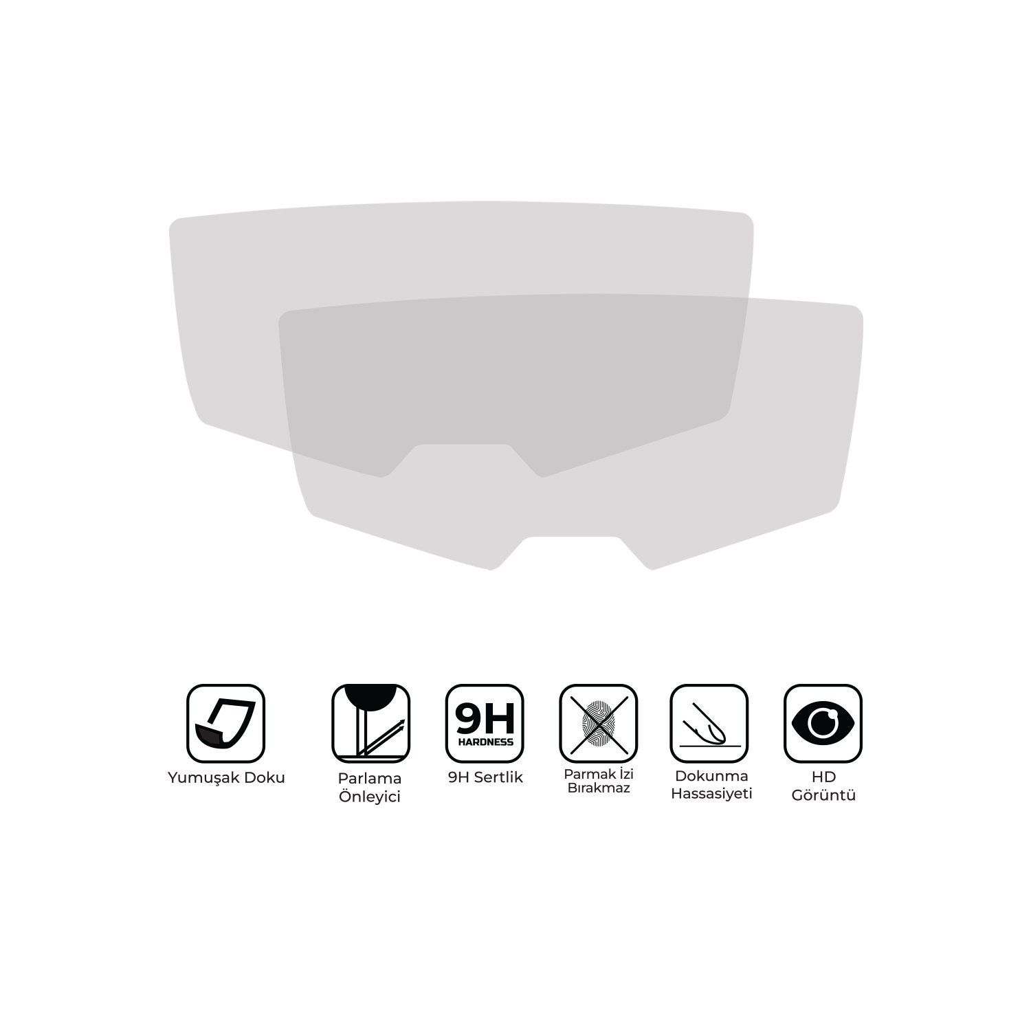 GP Kompozit TVS Apache RTR 200 2024 Uyumlu Motosiklet Ekran Koruyucu Şeffaf