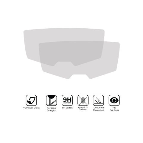 GP Kompozit TVS Apache RTR 200 2024 Uyumlu Motosiklet Ekran Koruyucu Şeffaf