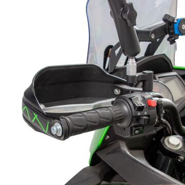 GP Kompozit Kawasaki Versys X300 2017-2020 Uyumlu Plastik Elcik Koruma Siyah
