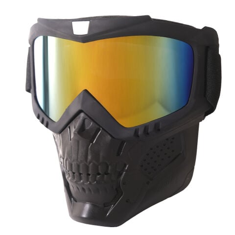 GP Kompozit MSK002 Enduro / Off-Road Maskeli Aynalı Motosiklet Gözlüğü Sarı