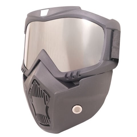 GP Kompozit MSK001 Enduro / Off-Road Maskeli Aynalı Motosiklet Gözlüğü Gri
