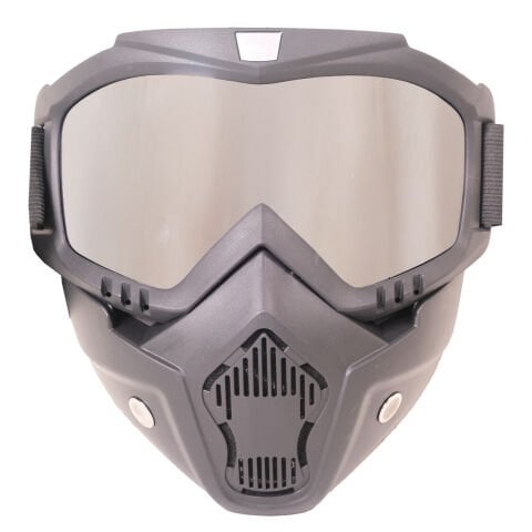 GP Kompozit MSK001 Enduro / Off-Road Maskeli Aynalı Motosiklet Gözlüğü Gri