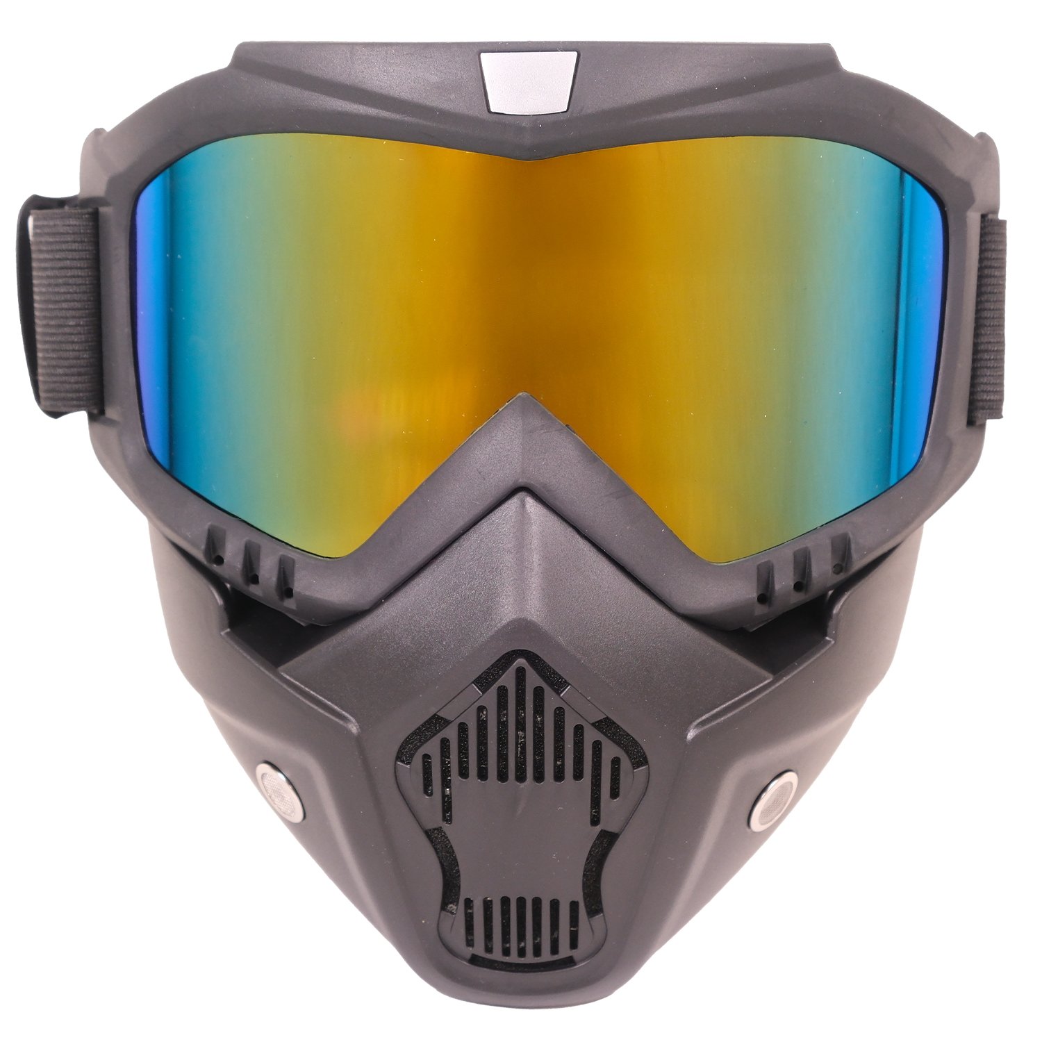 GP Kompozit MSK001 Enduro / Off-Road Maskeli Aynalı Motosiklet Gözlüğü Gold