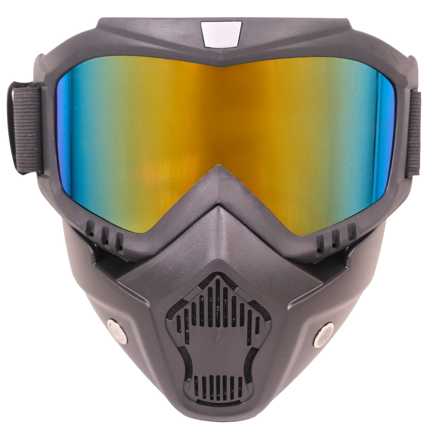 GP Kompozit MSK001 Enduro / Off-Road Maskeli Aynalı Motosiklet Gözlüğü Gold