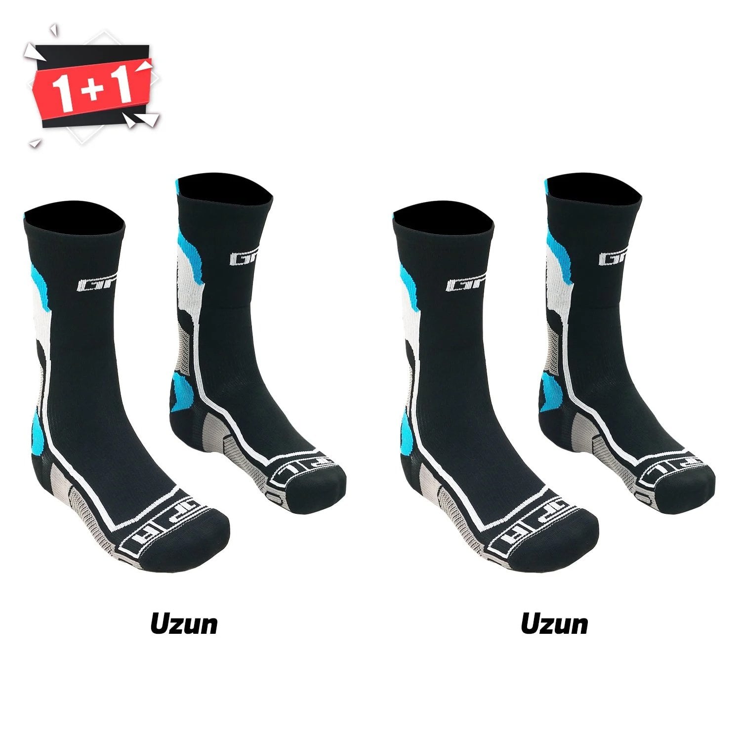 GP Kompozit Universal Uzun Termal Çorap Seti Mavi