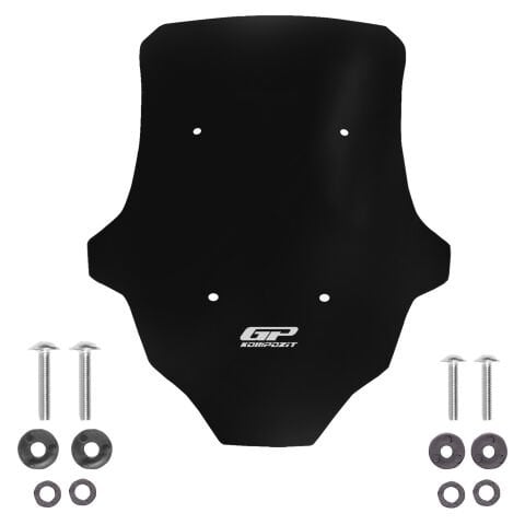 GP Kompozit Honda ADV 350 2023-2026 Uyumlu Kısa Spor Ön Cam Siyah