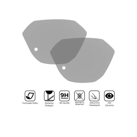 GP Kompozit Honda Activa 2023-2024 Uyumlu Motosiklet Ekran Koruyucu Şeffaf
