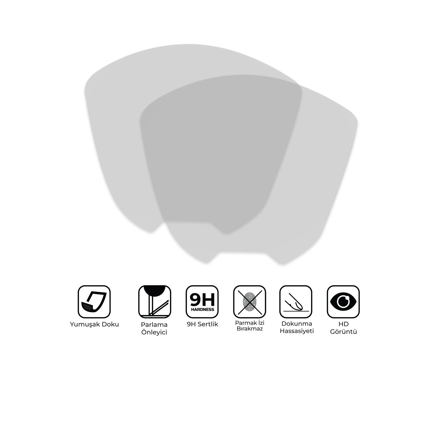 GP Kompozit Honda Dio 2023-2024 Uyumlu Motosiklet Ekran Koruyucu Şeffaf