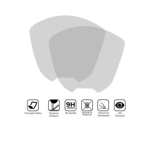 GP Kompozit Honda Dio 2023-2024 Uyumlu Motosiklet Ekran Koruyucu Şeffaf