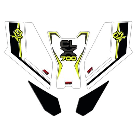 GP Kompozit CF Moto 700 CL-X 2022-2026 Uyumlu Tank Pad Seti Sarı