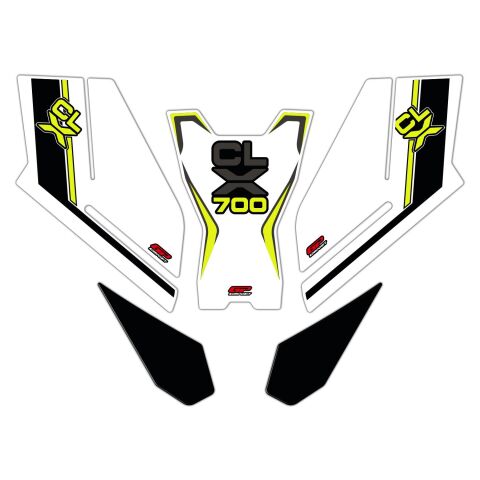 GP Kompozit CF Moto 700 CL-X 2022-2026 Uyumlu Tank Pad Seti Sarı